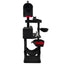 Gothic Cat Tree with 2 Cat Condos and Coffin Bed - Black