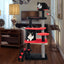 Árbol Gótico para Gatos con Cama, Condominio y Poste Rascador - Negro y Rojo