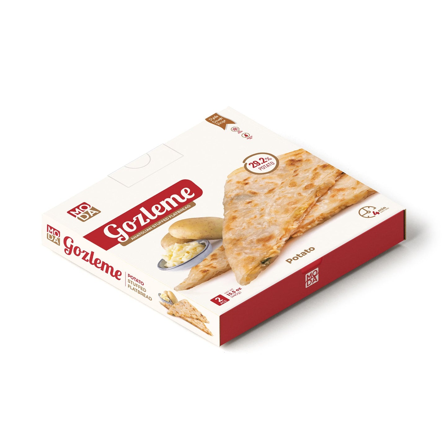 Pan plano relleno de papas Moda Gozleme, 2 piezas (440 g)