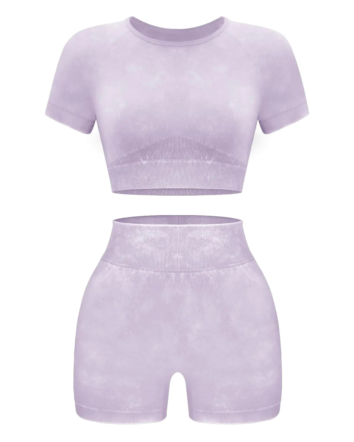 OLCHEE Women's Seamless Acid Wash Yoga Set - Coffee, Small