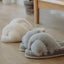 Pantuflas de lujo de invierno con piel