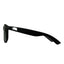 Gafas de sol negras mate con lentes espejados plateados