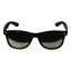 Gafas de sol negras mate con lentes espejados plateados