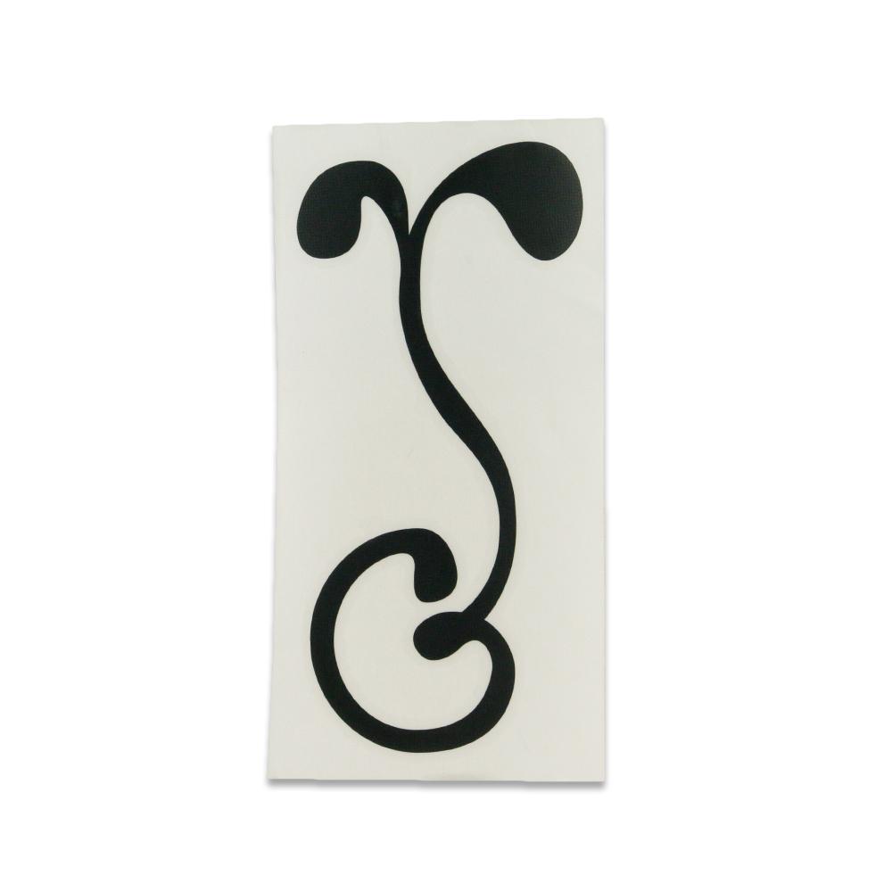 G Sprout 7" Black Kiss Cut Sticker - Korvel