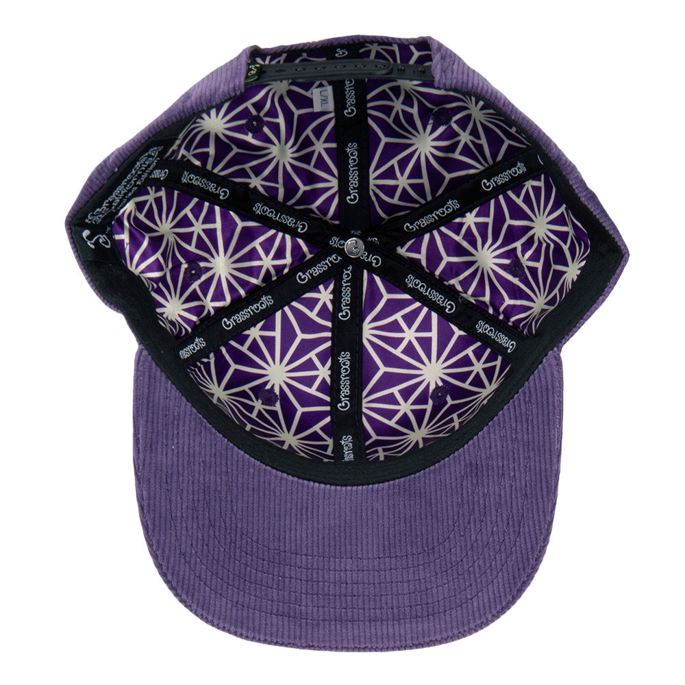 Gorra Snapback de Pana Púrpura Royal Roots