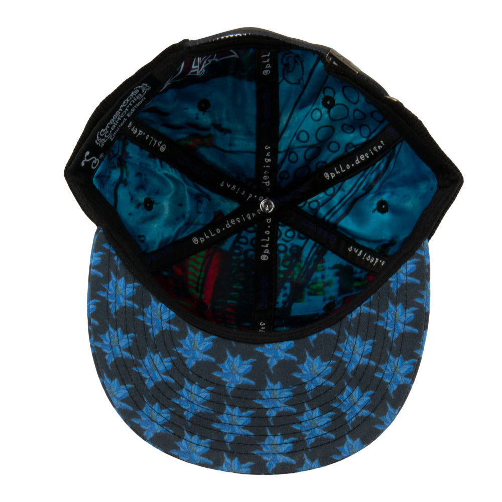 Casquette noire à dos réglable avec logo amovible Phlo Designs Columbine