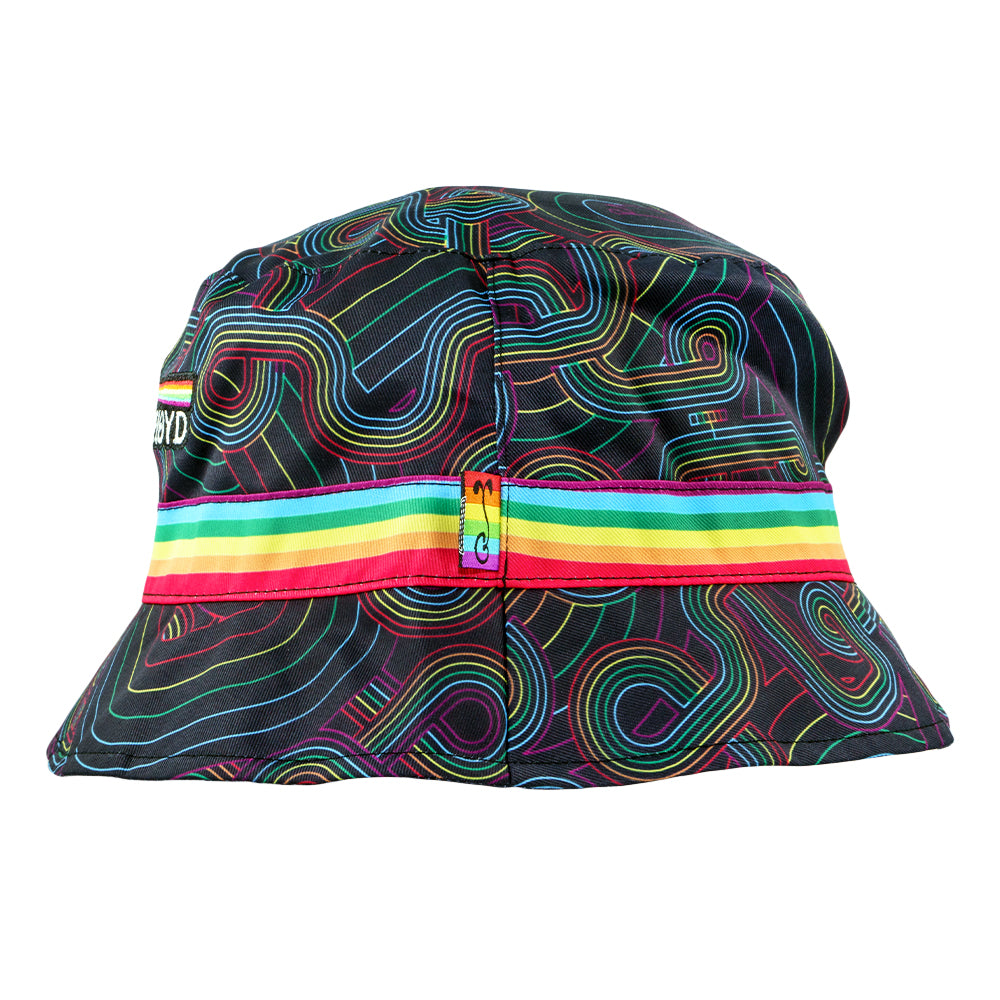 Chapeau seau réversible Black Rainbow V2 DSOTM Pink Floyd
