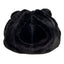 Chapeau ajusté en fourrure d'ours noir avec rabats d'oreilles