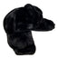 Chapeau ajusté en fourrure d'ours noir avec rabats d'oreilles