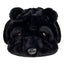 Chapeau ajusté en fourrure d'ours noir avec rabats d'oreilles