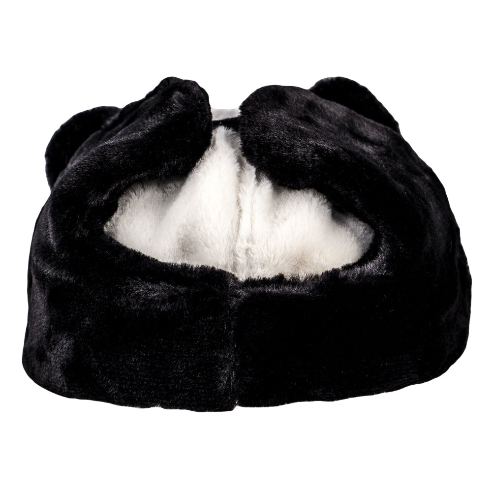 Cozy Panda Bear Fur Earflap Hat for Winter Adventures - Korvel