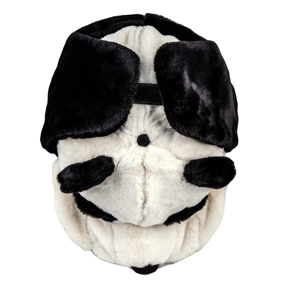 Panda Bear Fur Earflap Hat for Winter Adventures