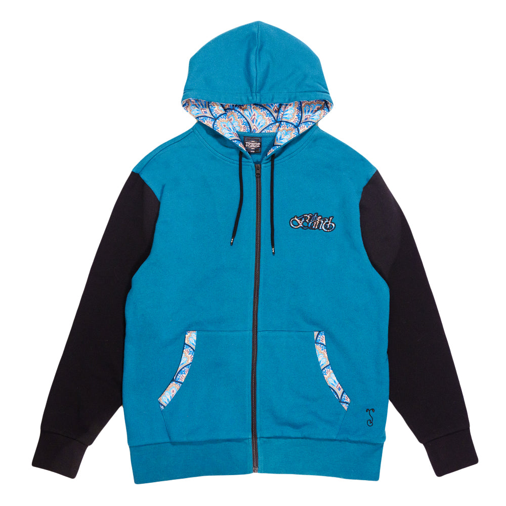 The Band Paisley Blue Zip Up Hoodie - Korvel