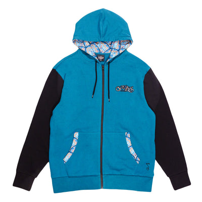 The Band Paisley Blue Zip Up Hoodie - Korvel