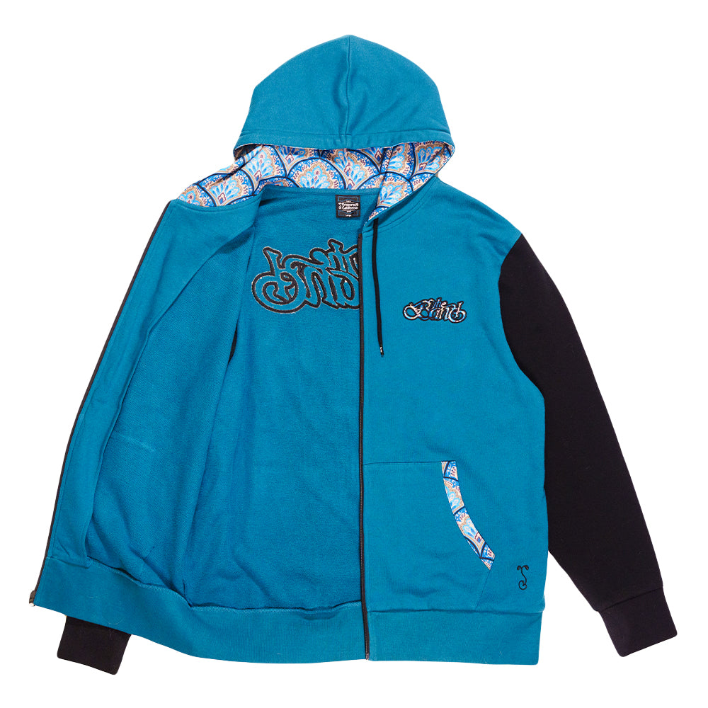 The Band Paisley Blue Zip Up Hoodie - Korvel