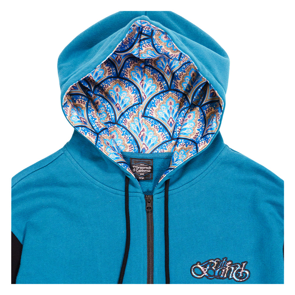 The Band Paisley Blue Zip Up Hoodie - Korvel