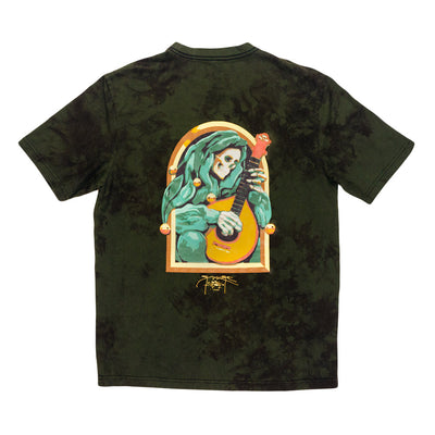 Camiseta teñida en verde Stanley Mouse Mandolin Jester
