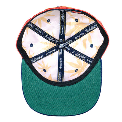 Hashstros Orange Striped Fitted Hat