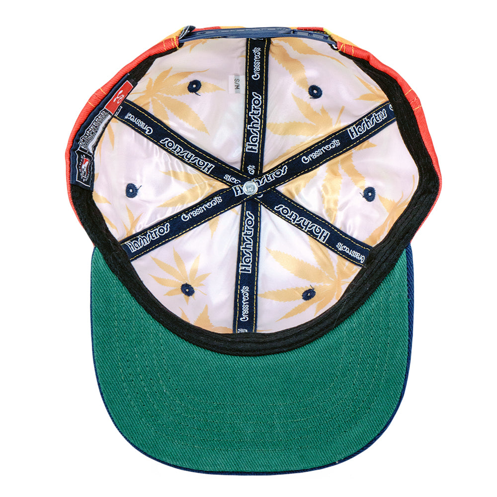 Casquette Snapback Rayée Orange Hashstros