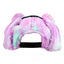 Gorro Snapback de Piel Sintética con Orejeras de Oso Púrpura