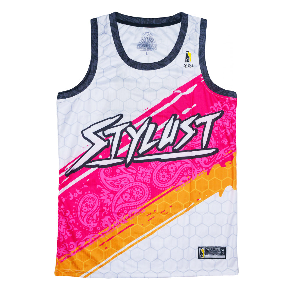 Débardeur en Jersey Blanc Stylust Paisley Cat