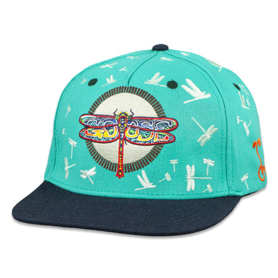Turquoise Goose Dragonfly Snapback Cap - Korvel