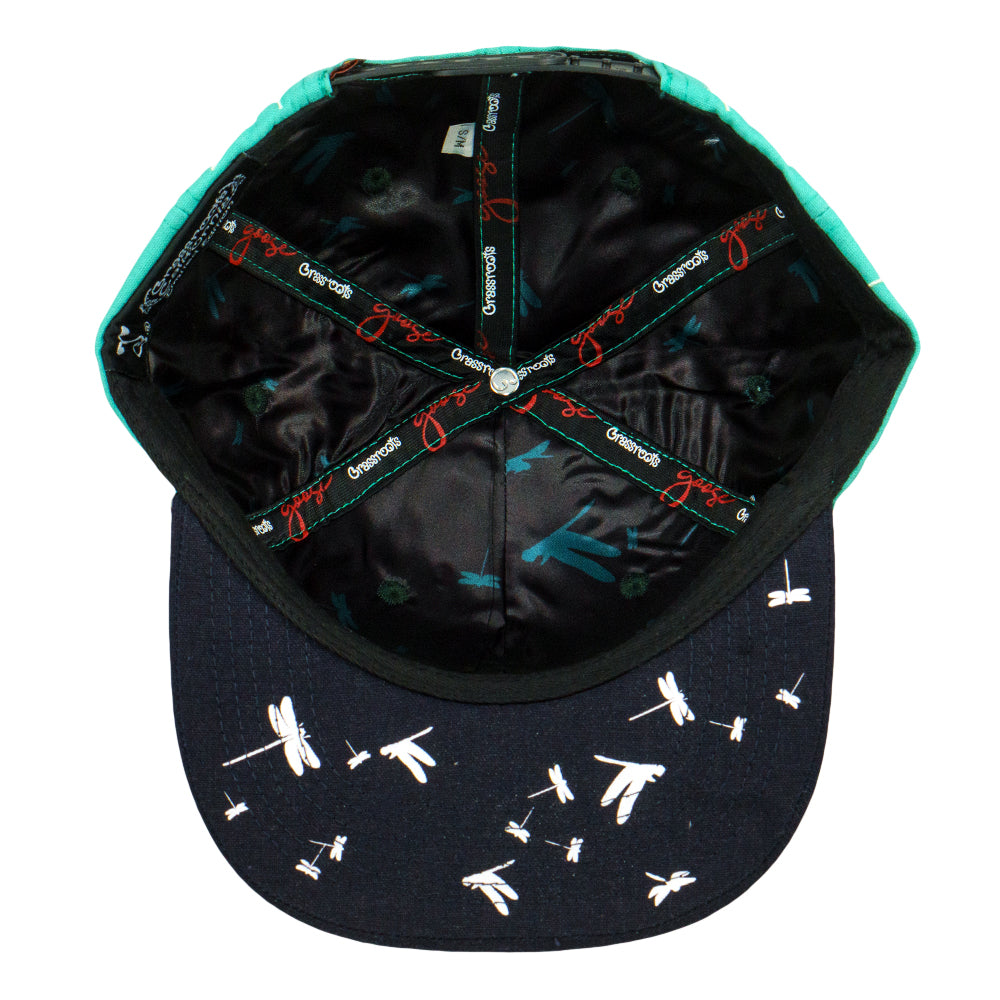 Turquoise Goose Dragonfly Snapback Cap - Korvel