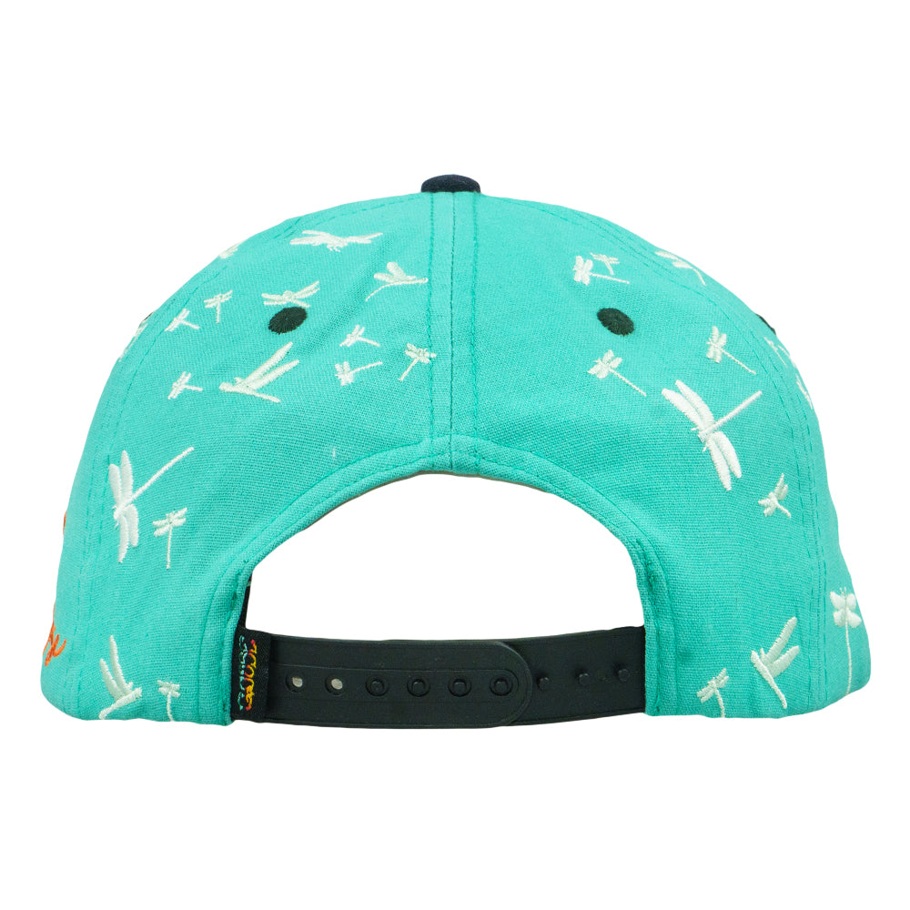 Turquoise Goose Dragonfly Snapback Cap - Korvel