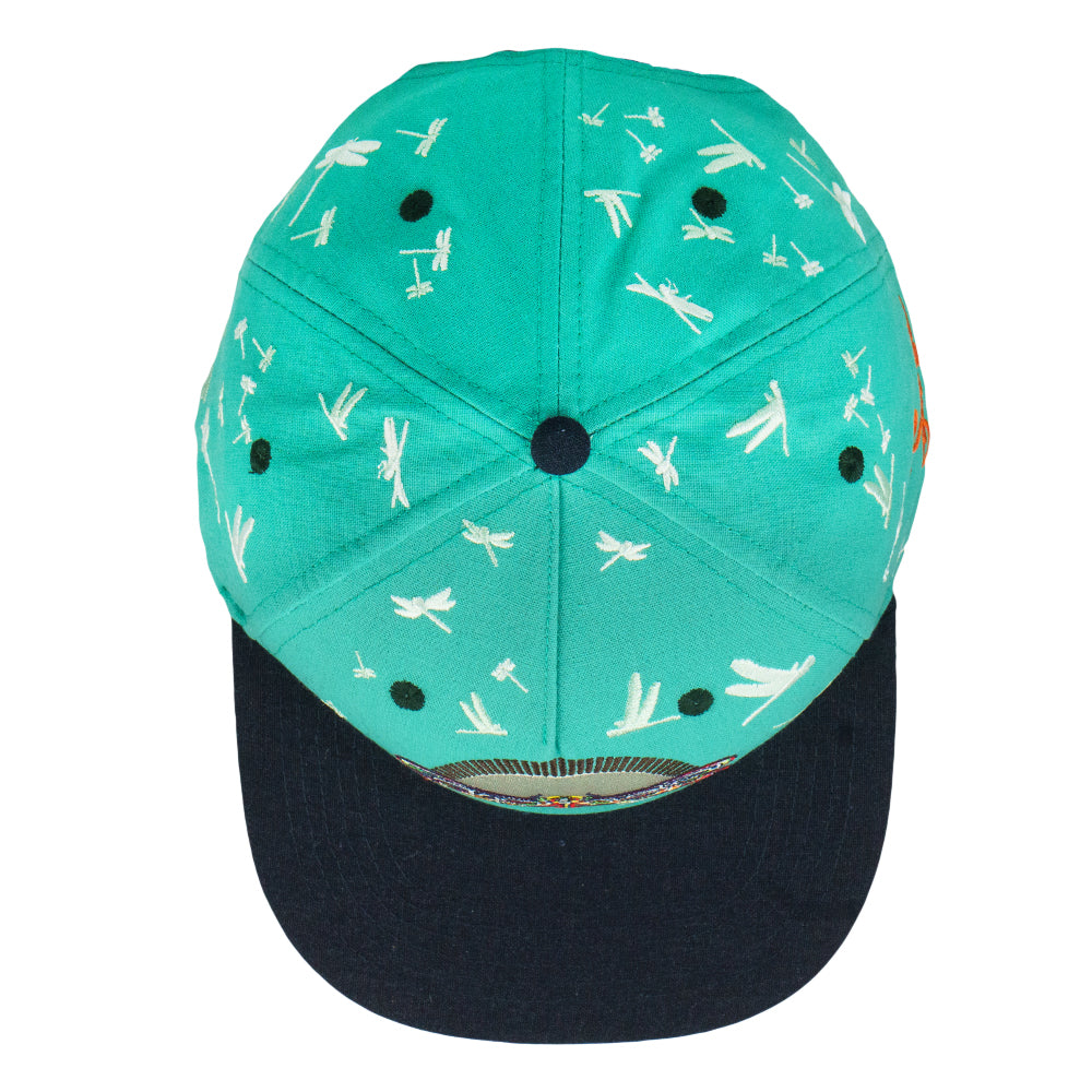 Turquoise Goose Dragonfly Snapback Cap - Korvel