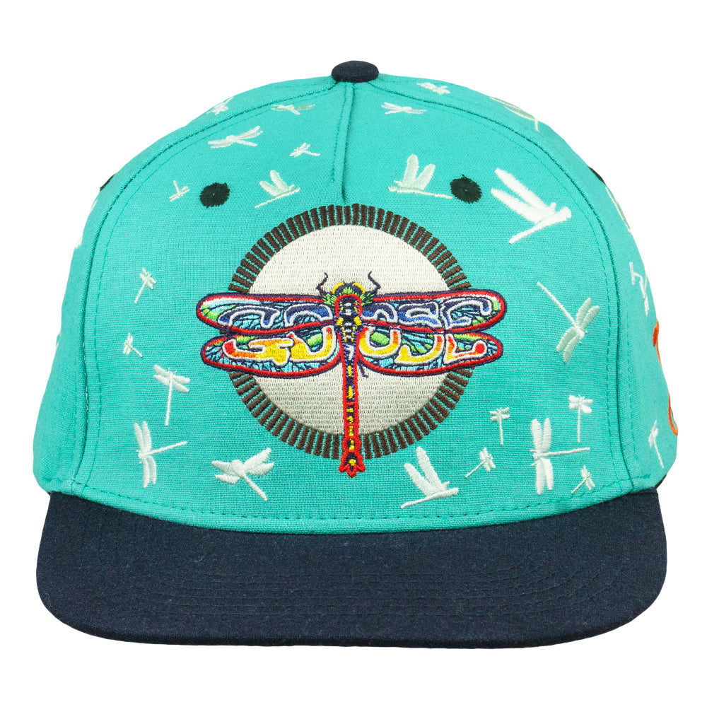 Turquoise Goose Dragonfly Snapback Cap - Korvel