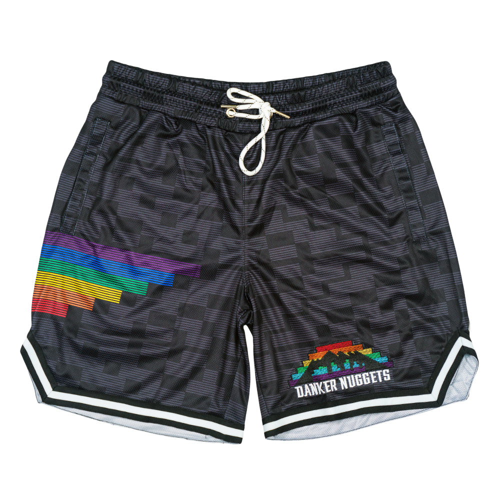 Shorts en maille noire Pyramid Danker Nuggets