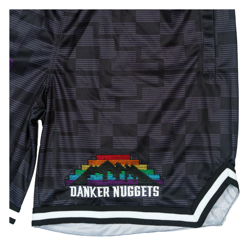 Shorts en maille noire Pyramid Danker Nuggets