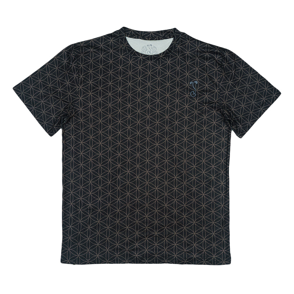 T-shirt noir Fleur de Vie