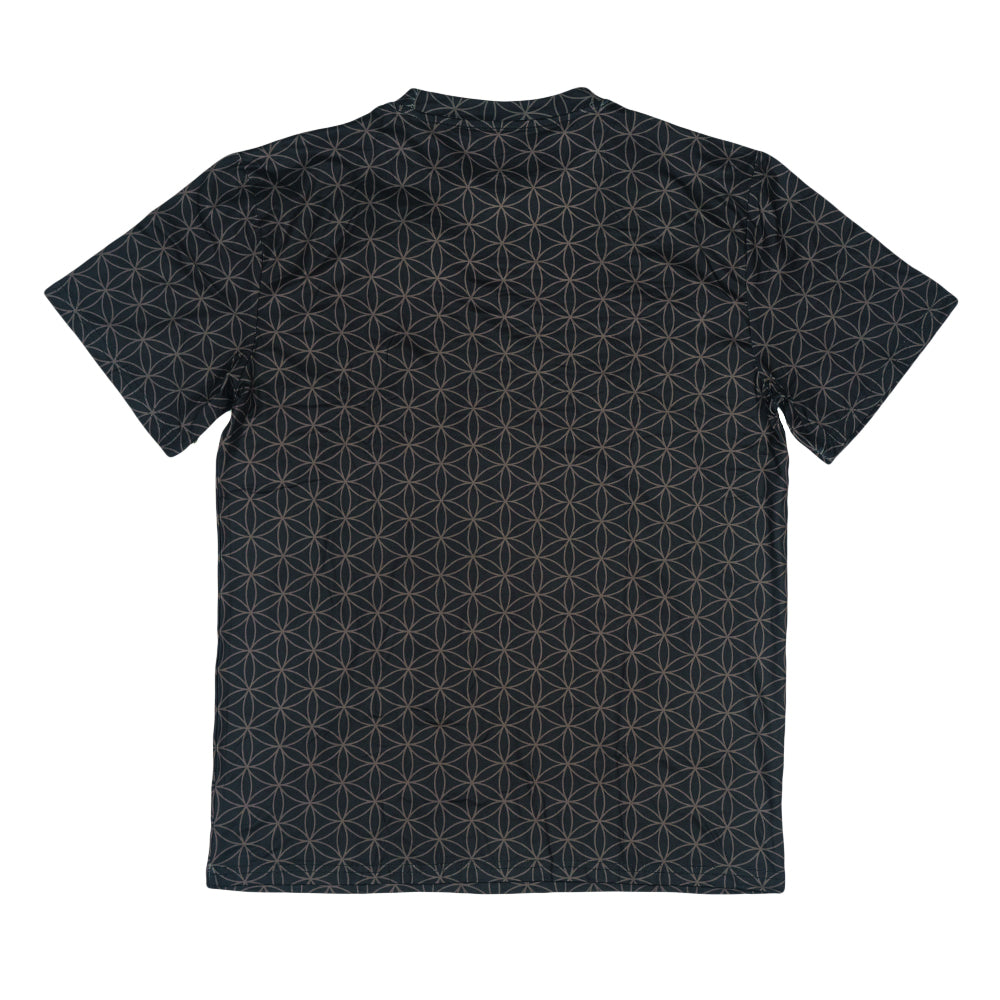 T-shirt noir Fleur de Vie