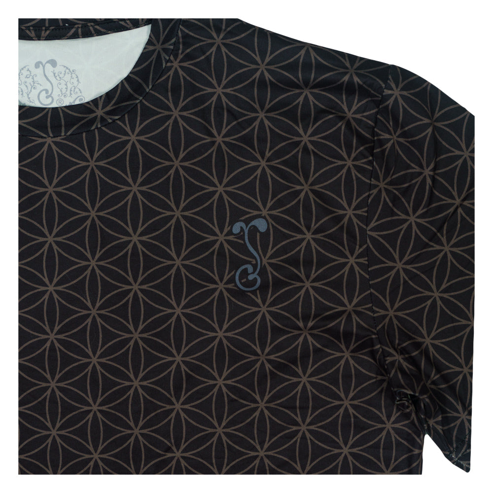 T-shirt noir Fleur de Vie