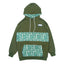 Hoodie à capuche haut en fausse fourrure verte avec ours amovible