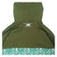 Hoodie à capuche haut en fausse fourrure verte avec ours amovible