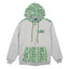 Sudadera con capucha de felpa verde con oso removible