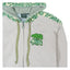 Sudadera con capucha de felpa verde con oso removible
