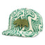 Gorra Ajustada de Piel de Oso Verde Desmontable