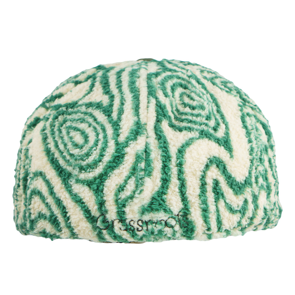 Gorra Ajustada de Piel de Oso Verde Desmontable