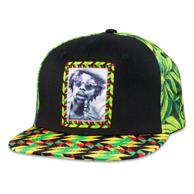 Peter Tosh Leaf Print Snapback Cap