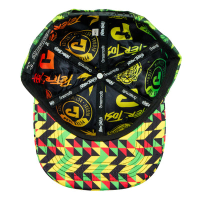Peter Tosh Leaf Print Snapback Cap