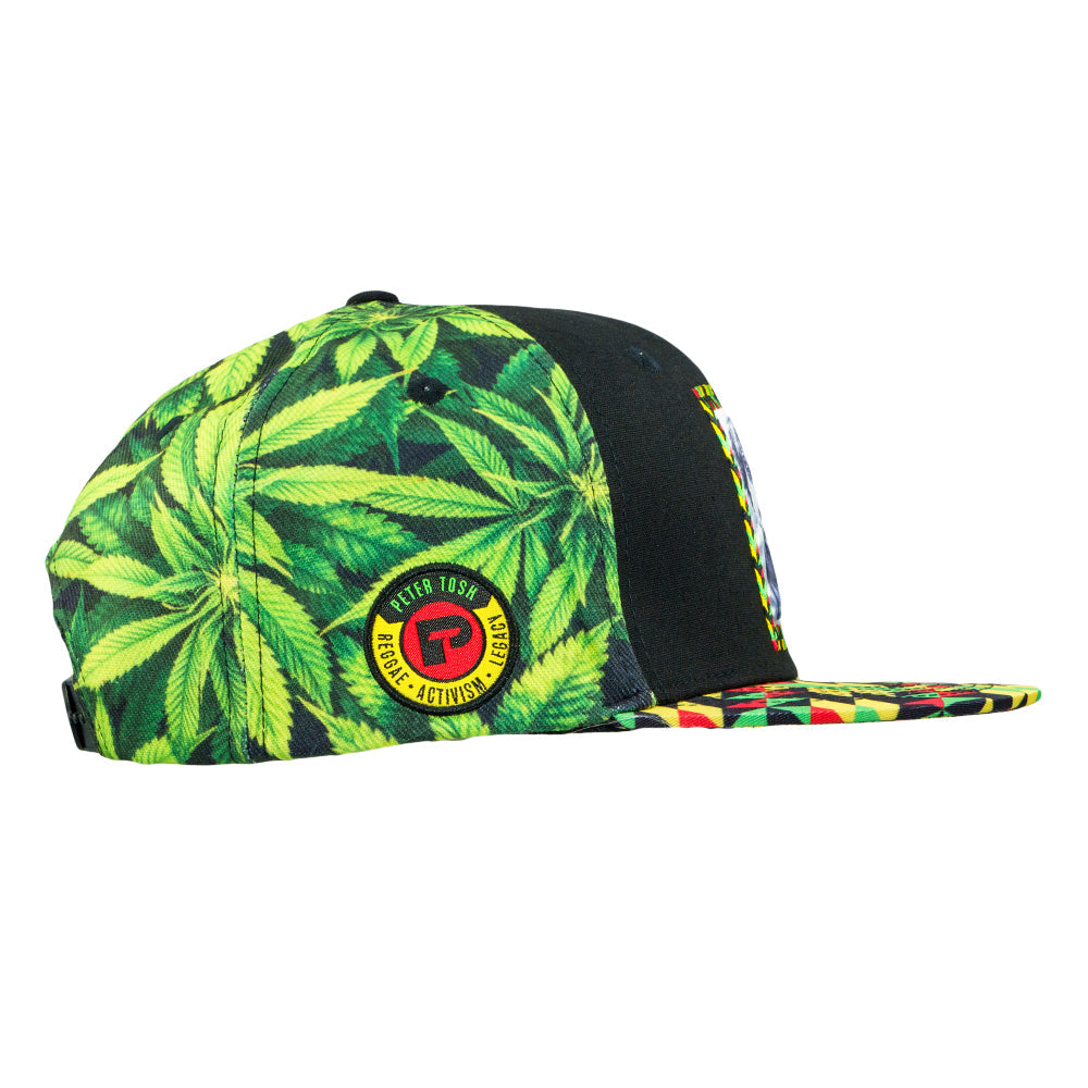 Peter Tosh Leaf Print Snapback Cap