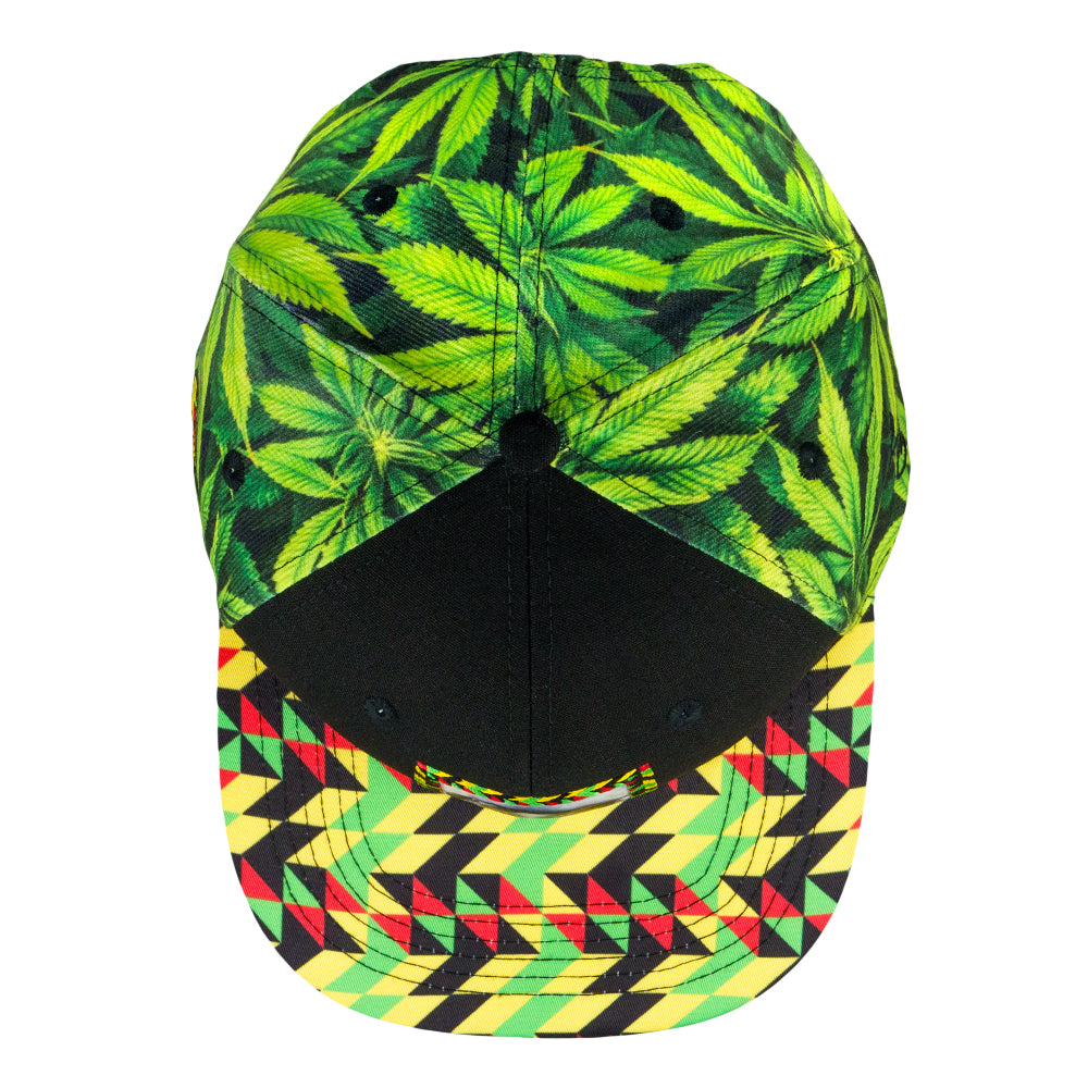 Peter Tosh Leaf Print Snapback Cap