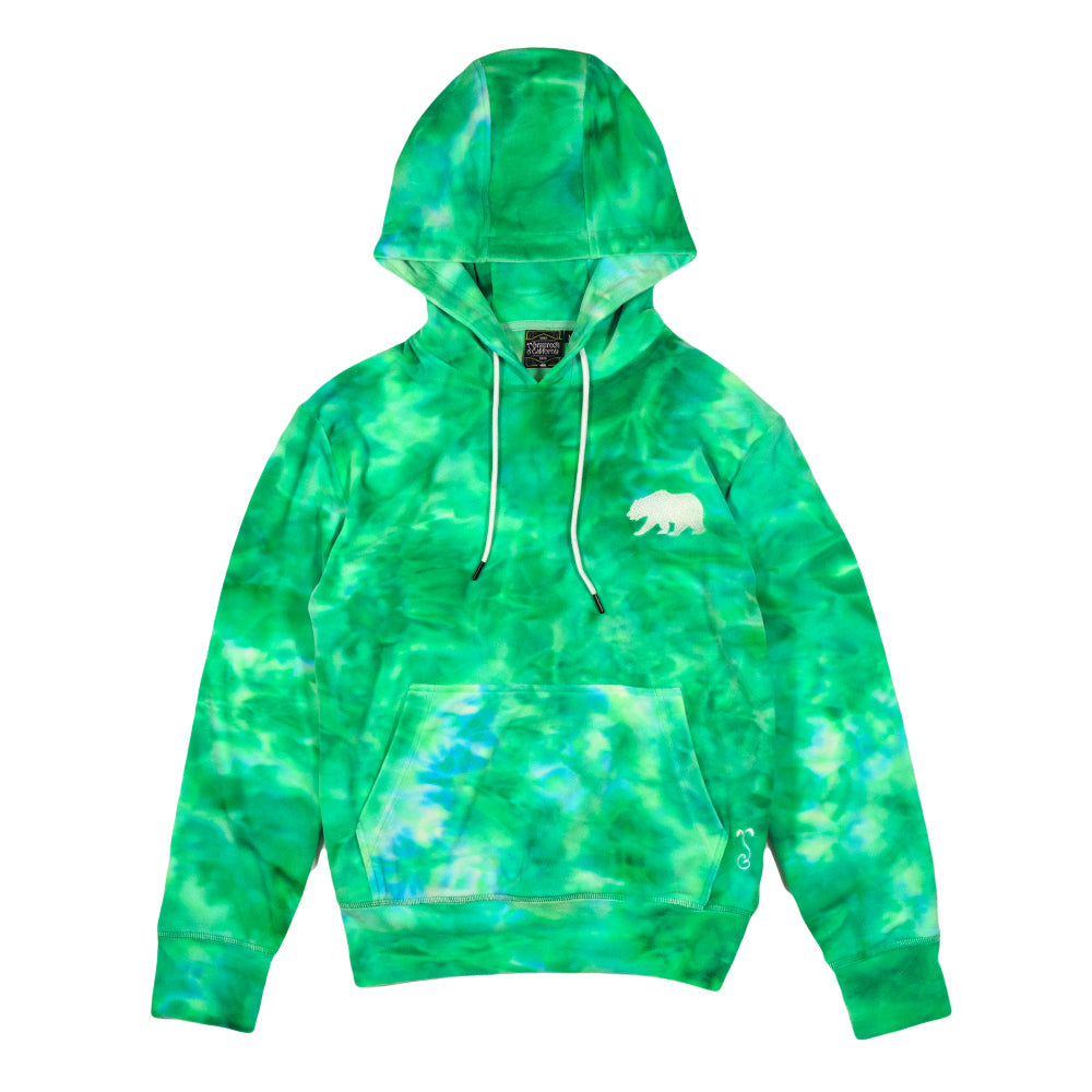 Sweat à capuche en velours vert ours polaire pour femmes