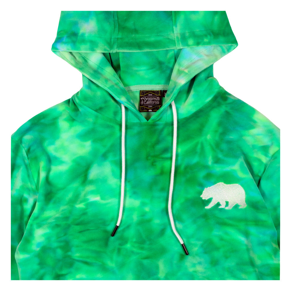 Sweat à capuche en velours vert ours polaire pour femmes