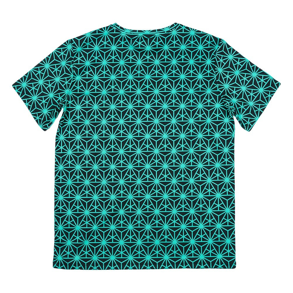 Camiseta Deportiva Geo Triangles Teal