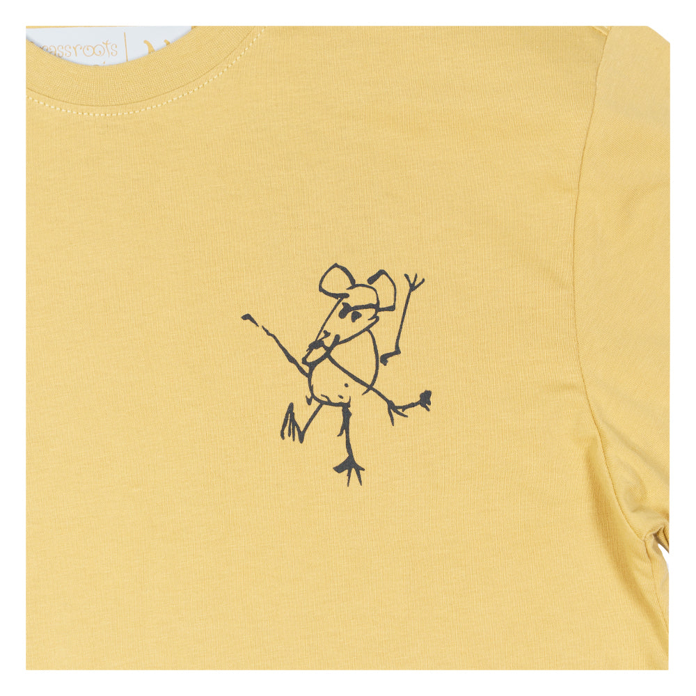 Camiseta Tan con Dibujo de Gato de Jerry Garcia