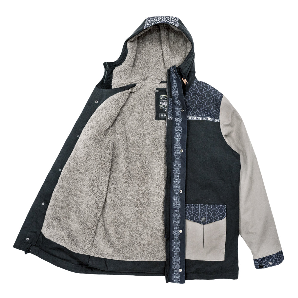 Veste parka en sherpa noir Isomatrix